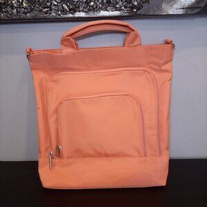 💠Ganz Beyond A Bag Urban E Reader Tote Bag Cantaloupe Orange Bonus Wristlet